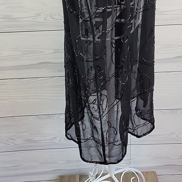 JMD Signature beaded open front sheer formal wear Women's Size 1X - Picture 6 of 12